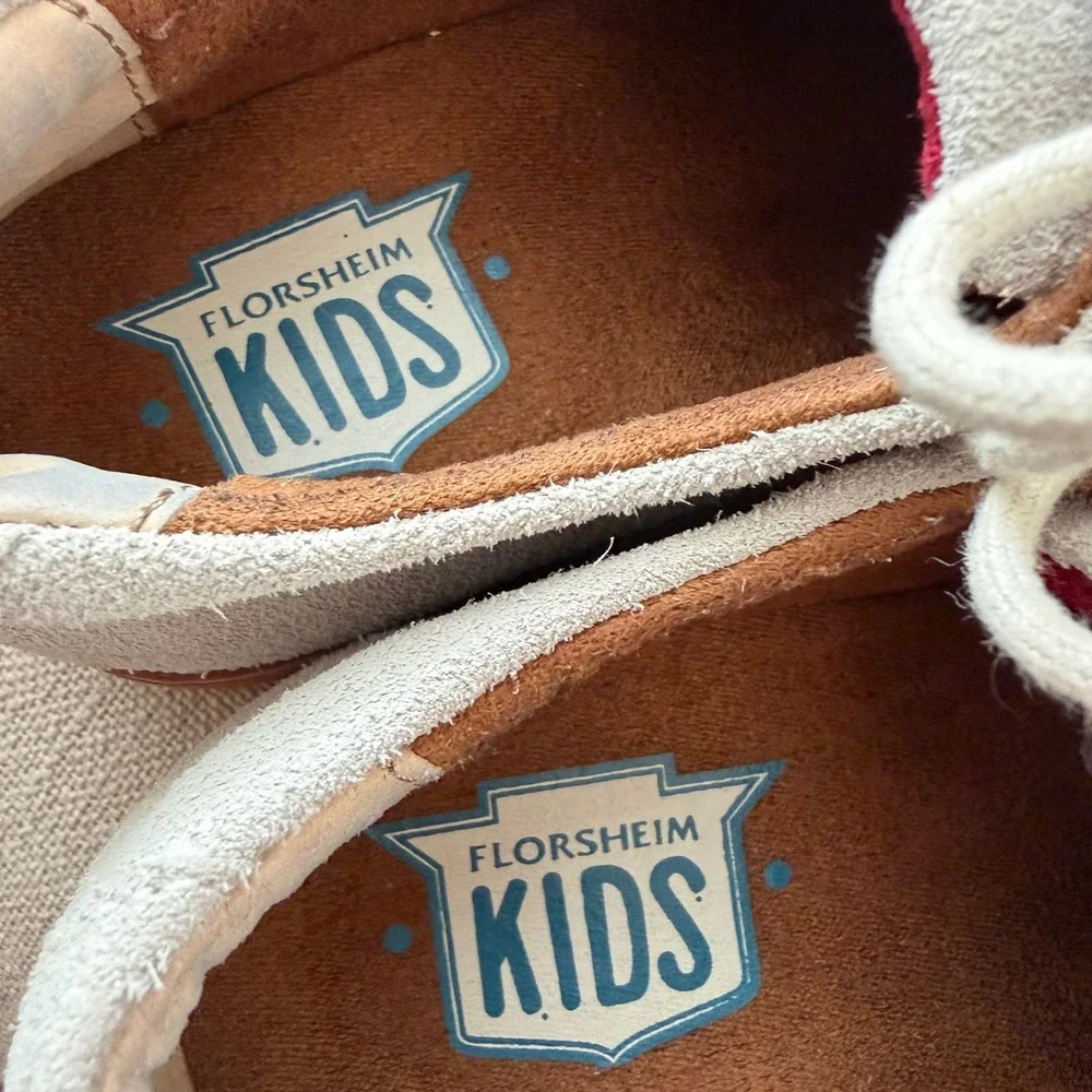 Florsheim Kids Boys Sand Suede Leather Bucks Dress Shoes 16503-100 Size 5M